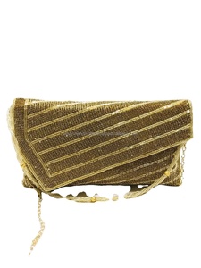 Bolsos de mano étnicos de noche de diseñador hecho a mano de calidad garantizada producto de fiesta con bordado de cadena gruesa trabajo de lujo - Product Image 5