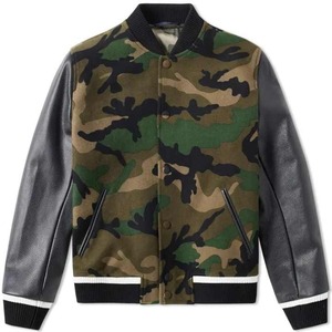 Hombres Varsity camuflaje escuela béisbol Letterman bombardero Chaqueta Hombre/OEM personalizado camuflaje Varsity chaqueta fútbol y béisbol - Product Image 1