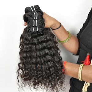 Vente en gros de cheveux humains vierges indiens 100% naturels, boucles crépues, lots de fournisseur, cheveux humains non traités chimiquement - Product Image 5