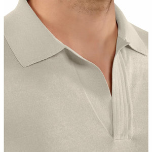 Wholesale Men's High Performance Golf for Polo Shirt Custom with Personalized <b>Logo</b> Made of Cotton/Bamboo Fiber Solid Pattern - Product Image 3