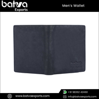 Dompet pendek RFID pria kulit asli kualitas terbaik Logo desain dapat disesuaikan gaya Vintage Modern buatan tangan India