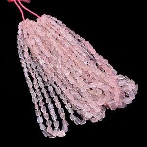 Venta al por mayor a granel de alta calidad de 8 pulgadas de cuarzo rosa amarillo facetado pepitas sueltas para la fabricación de joyas nueva llegada - Product Image 2