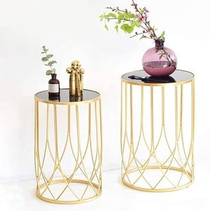 Table d'appoint et table basse multifonctionnelle moderne avec cadre en fer, design décoratif pour meubles de maison - Product Image 1