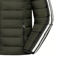 Veste matelassée épaisse à fermeture éclair imprimée sur mesure par le fabricant en gros coupe-vent enduite tendance de grande taille