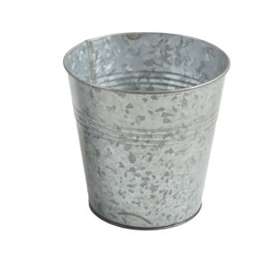 Vase à fleurs en métal fait à la main en fer avec finition galvanisée Design Fresh Home Decorative Item Galvanized Design - Product Image 5