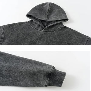 Men's Acid Wash Vintage Hoodie Basic Baggy Gradient Hooded Sweatshirt Trendy Cotton Pullover Casual Top <b>Streetwear</b> Hoodies - Product Image 6