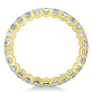 แหวนแต่งงานเพชรทรงแอสเชอร์คัท ทองคำ 14k สีเหลือง ประดับเพชร 2.60 กะรัต - Product Image 2