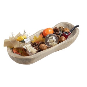 Venta caliente Tazón de masa de madera de tamaño personalizado Diseño único Calidad Cuencos desechables para servir alimentos con técnica pulida - Product Image 1