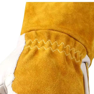 Promoción, venta al por mayor, guantes de seguridad de cuero de diseño personalizado, guantes de doble palma para el trabajo, protección de las manos - Product Image 3