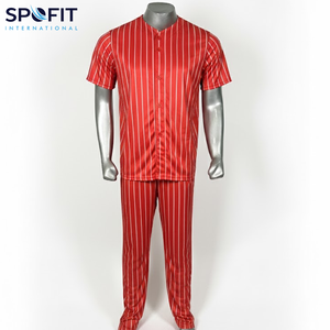 Conjunto de Uniforme de Béisbol/Sóftbol Personalizado, 100% Poliéster, Absorbe la Humedad, Precio Bajo al por Mayor - Product Image 2