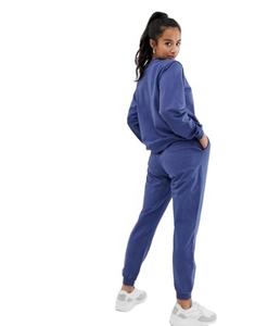 Conjunto Deportivo para Mujer al por Mayor, Holgado, Talla Grande, de Algodón y Felpa, Chándal Liso, Transpirable, con Cuello Redondo, para Correr - Product Image 3