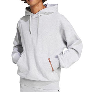 2025 haute qualité 100% coton marron polaire surdimensionné pull à capuche pour hommes femmes hiver pull bases coton mélangé sweats à capuche - Product Image 5