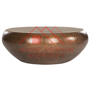 Casting Aluminum Metal Hammered Design Coffee Table Furniture For Living room Decor Luxury Coffee Table - Product Image 2