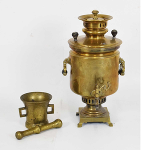 Urna de Café de Latón Decorativa de Oriente Medio, Urna Imperial Rusa Antigua de Latón y Cobre de 5 Litros, Samovar Turco de Latón Martillado al por Mayor - Product Image 4