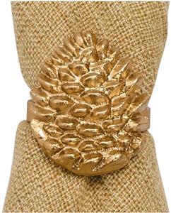 Best Quality Handcrafted Metal Gold <b>Pinecone</b> Napkin Ring For Restaurant Table Decor in Wholesale Price - Product Image 3