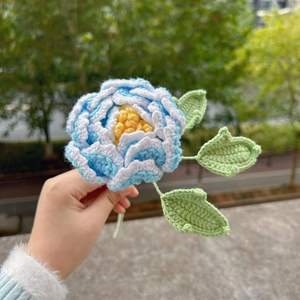 Flores de Peonía Tejidas a Crochet, Adornos Hechos a Mano, Regalos Decorativos, Para Regalar a Amigos, Arreglos Florales, Flores Tejidas - Product Image 4