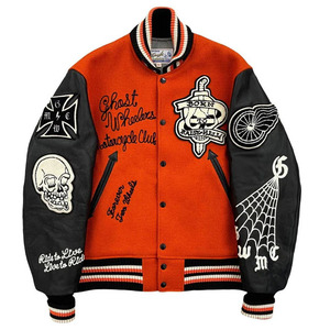 Chaqueta Universitaria de Invierno para Hombre, Estilo Bomber, de Punto, con Forro de Lana, Bordada con Letras, Uniforme Escolar - Product Image 1