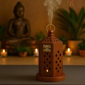 Stylish Wooden <b>Incense</b> <b>Burner</b> <b>Holder</b> with Long Tray for Clean and Safe Burning - Product Image 1