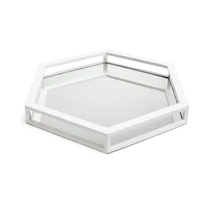 ถาดโลหะทำด้วยมือสุดหรูพร้อมงานศิลปะดอกไม้โบราณถาดโลหะทำด้วยมือพร้อมการตกแต่งด้วยการแกะสลักดีไซน์เนอร์เคลือบเงางาม - Product Image 2