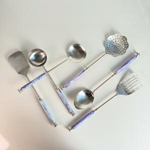 Ensemble de 6 ustensiles de cuisine en acier inoxydable de haute qualité, nouveau design luxueux pour la cuisine et la maison, ensemble d'ustensiles de cuisine, ensemble d'outils de cuisine - Product Image 2