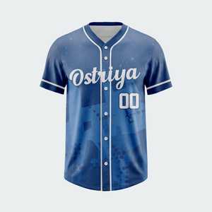 Maillot de baseball et de softball à boutons pour unisexe, vêtements de sport, maillot de baseball à prix avantageux avec logo personnalisé - Product Image 2