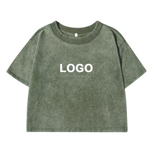 Femmes décontracté Sport Gym vêtements solide mince lavé T-Shirt Streetwear à manches courtes haut court plumes dentelle décoration avant Logo - Product Image 4