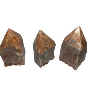 Piedra lunar de melocotón hecha a mano, artesanías de cristal curativo, puntos de piedras preciosas naturales crudas para meditación espiritual, mascota de terapia de piedra - Product Image 3