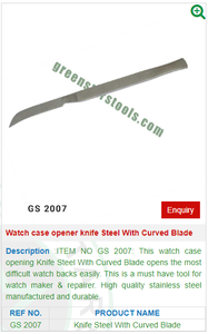 GS 2007 Couteau d'ouverture de boîte de montre en acier Outils de bijouterie essentiels pour les bijoutiers professionnels - Product Image 2