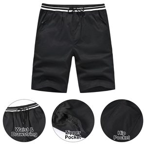 Shorts de jogging d'été 2025 380G personnalisables avec logo, style urbain, séchage rapide, respirants, en coton, pour hommes - Product Image 6