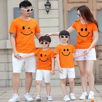 Nouveau T-shirt tricoté pour femme, imprimé (motif graphique), écologique, respirant, durable, anti-rétrécissement, 65% Coton + 35% Spandex, coupe classique, Orange