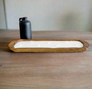 Fabricante de velas de masa de madera cuenco decorativo personalizado fragancia Paulownia madera cuenco de masa de madera superventas venta - Product Image 1