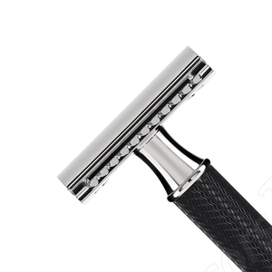 Maquinilla de afeitar de seguridad de doble filo Premium con mango de acero inoxidable para un afeitado suave y cómodo y el cuidado de la barba - Product Image 6