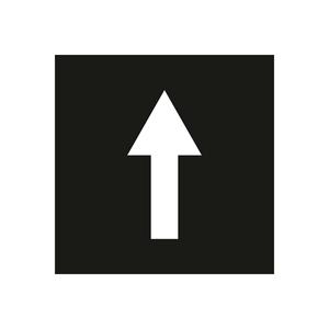 Plantilla de pintura para señal de flecha arriba, aluminio 100x100 cm 1mm, impresión digital BS-IO-01, plantilla para señal de tráfico Ileritraffic Sign - Product Image 1