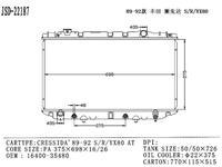 Radiateur de voiture JD 22187 pour Toyota Cressida YX80 1989-1992 (référence 16400-35480) - Cuve de radiateur