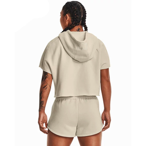 Nouveau design de la plus haute qualité sans logo imprimé ensemble sweat à capuche et short en coton lavable en machine pour femmes - Product Image 2