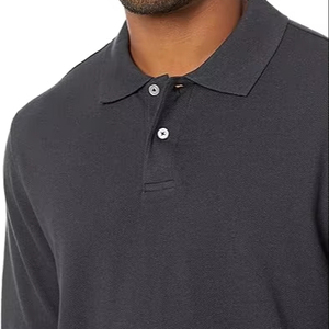 Camiseta de manga corta de rendimiento para hombre, Polo de secado rápido, 100% poliéster, patrón 3D sólido, tejido de punto cómodo - Product Image 1