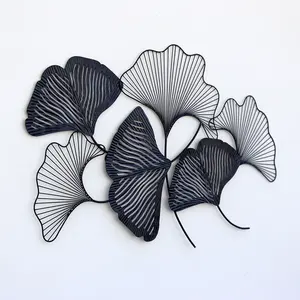 Style Unique dernier design de fleur nouveaux Accents décoratifs accessoires de maison métal bois mur Art élégant pour la décoration de la maison hôtel - Product Image 4