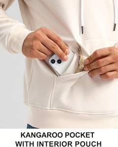 Pull à capuche en polaire pour hommes, manches longues, fermeture éclair, mode. - Product Image 6