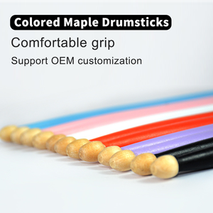 <span class=keywords><strong>Baquetas</strong></span> coloridas de arce 5A con agarre cómodo y acabado antideslizante, <span class=keywords><strong>baquetas</strong></span> personalizadas OEM disponibles Maple 5A OEM Jazz - Product Image 2