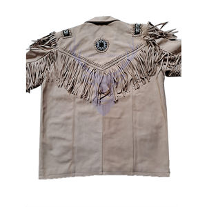 Chaqueta de cuero de ante de vaquero occidental para hombre Chaqueta de cuero de vaquero de invierno para hombre más vendida - Product Image 4