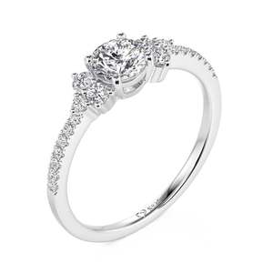 Anillo de Compromiso Eternity de Moissanita para Hombre en Platino o Oro de 10K con Baño de Rodio - Product Image 3
