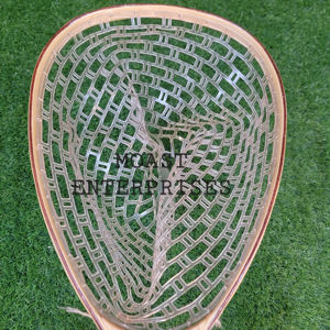 Filet d'atterrissage de pêche à la mouche en plein air Filet à truite Cadre en bois avec filet en caoutchouc Filet coulé à la main Thor Filet de pêche à la truite - Product Image 1