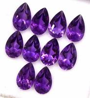 Top Qualité Naturel À Facettes Violet Améthyste Poire Coupe Pierres Précieuses En Vrac Calibré Pierre De Coupe Précieuse En Gros Lot Pour Bijoux