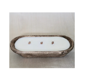 Tazón de vela de masa de madera de nuevo diseño, diferentes tamaños, 2 piezas, tamaños largos y medianos, tazón de vela de masa decorativa de madera - Product Image 6