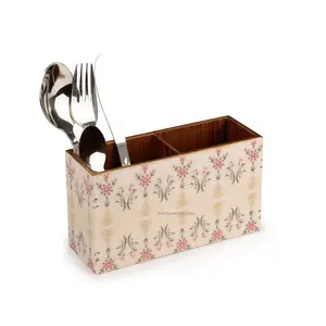 Elegante Vintage clásico MDF herramientas de mano soporte de cubiertos para mesa de comedor organizador Caddy diseño de pie para cuchara tenedor cuchillos - Product Image 1