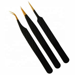 Pince à épiler pour extension de cils avec logo personnalisé du meilleur fabricant Matériau en acier pour extension de cils Pince à épiler sur mesure - Product Image 3