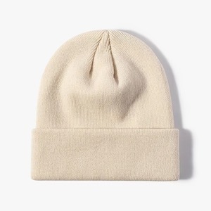 Gorros de punto de invierno con logotipo personalizado, gorros de acrílico con puños cálidos Unisex, gorro de moda OEM ODM para hombres y mujeres, bajo MOQ jacquard - Product Image 2