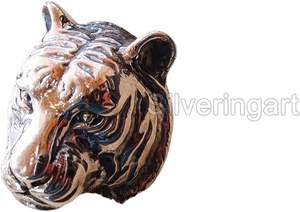 Anillo de Hombre, Anillo Grande con Diseño de Tigre Bengal, Artesanía Detallada, Joyería Hecha a Mano para Navidad, Anillo de Plata de Ley 925 Sólida Personalizable - Product Image 6