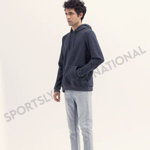 Sudadera con Capucha Unisex de Felpa 100% Algodón de 320 g/m², Logotipo Personalizado, Corte Regular, Gruesa, Bordada, Diseño Sólido, Transpirable para Invierno - Product Image 2