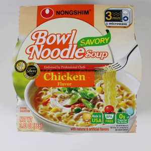 NONGSHIM BOWL NOODLE SAVORY CHICKEN, PAQUETE DE 12 - Product Image 2